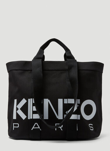 Kenzo Logo Print Tote Bag Black knz0250044