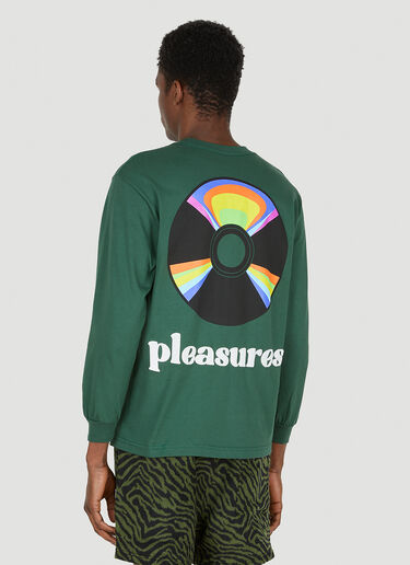 Pleasures Spin Long Sleeve T-Shirt Green pls0147014