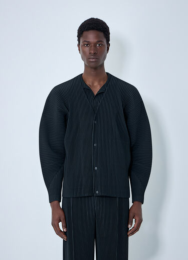 Homme Plissé Issey Miyake Pleated Button-Up Jacket Black hmp0164007