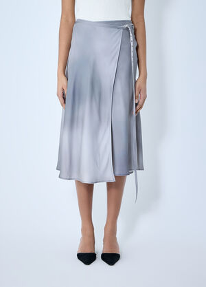 Acne Studios Satin Wrap Skirt Navy acn0260006