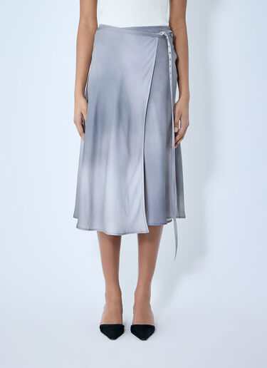 Acne Studios Satin Wrap Skirt Grey acn0259009