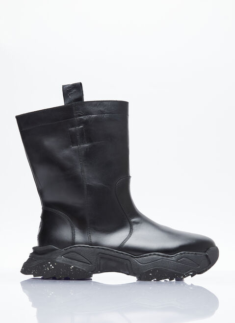 Walter Van Beirendonck Dealer Leather Boots Black wlt0154018