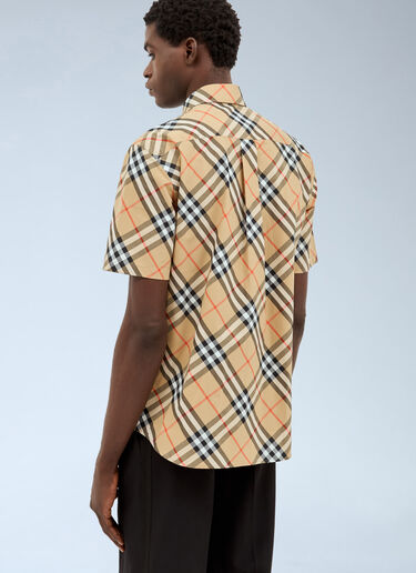 Burberry Check Poplin Shirt Beige bur0157005