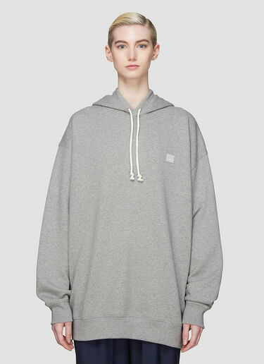 Hooded Oversized Face Patch Sweatshirt Acne Studios Hooded Oversized Face Patch Sweatshirt Grey acn0336001