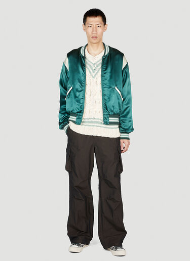 Visvim V-컬리지엄 케이블 니트 스웨터 크림 vis0152021