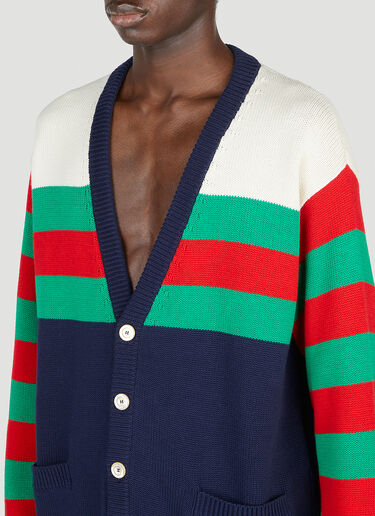 Stripe Cardigan Gucci Stripe Cardigan Navy guc0153006