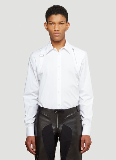 Alexander McQueen Poplin Shirt White amq0143006
