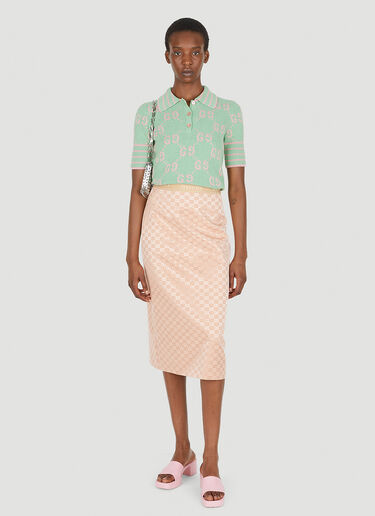 Gucci GG Jacquard Pencil Skirt Pink guc0250052