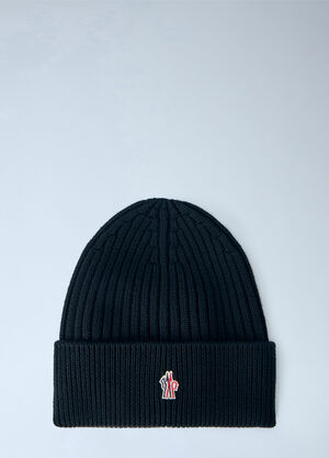 Moncler Grenoble Ribbed Knit Beanie Black mog0165014