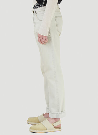 Saint Laurent Straight-Leg Jeans Grey sla0143014