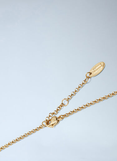 LN-CC® - Vivienne Westwood: Mini Bas Relief Pendant - Gold Vivienne Westwood Mini Bas Relief Pendant Gold vvw0142029