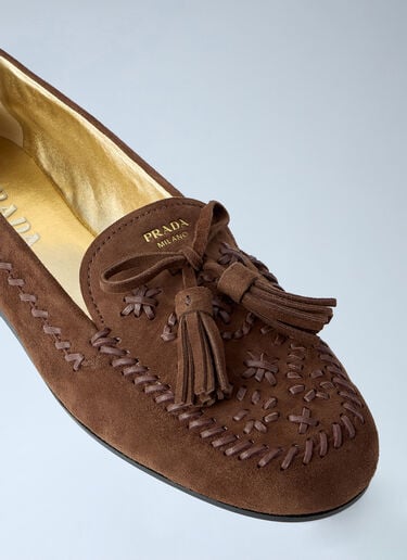 Prada Suede Loafers Brown pra0264403