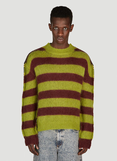 Marni Double Stripe Sweater Green mni0153006