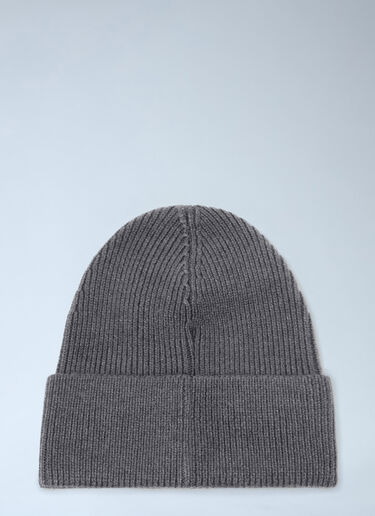 Curved Logo Beanie Hat Palm Angels Curved Logo Beanie Hat Grey pma0162065