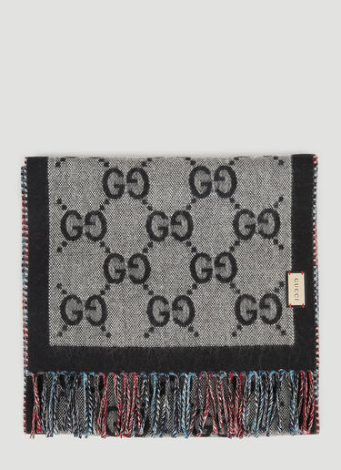 Gucci GG Reversible Check Scarf Grey guc0251089