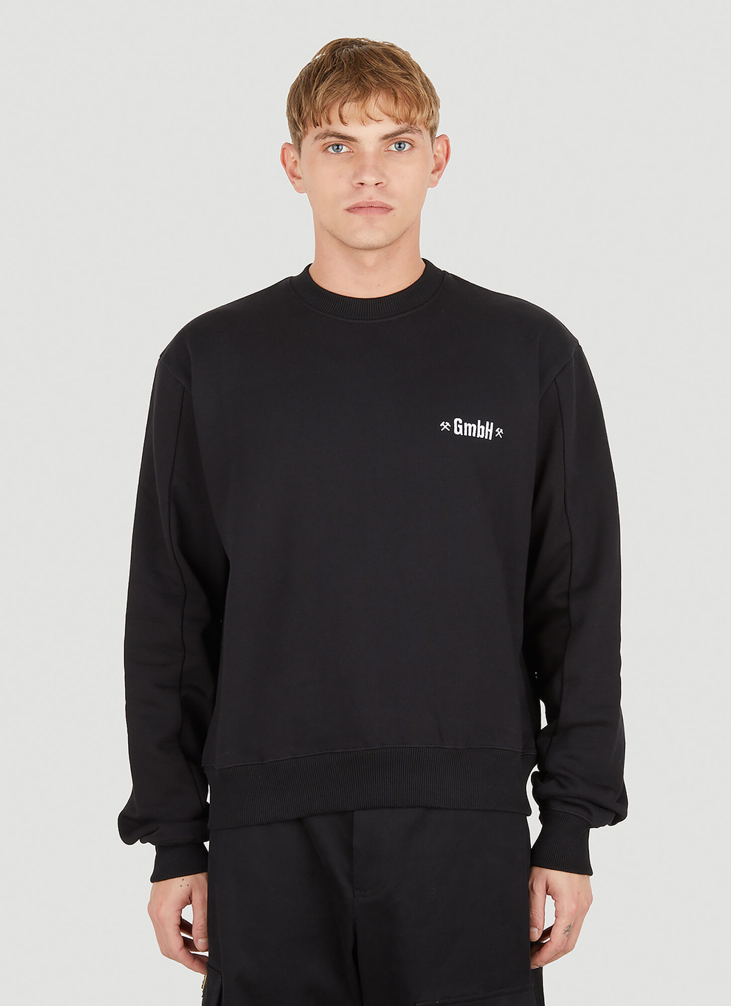 Shop Gmbh Screen Print Sweatshirt In Black