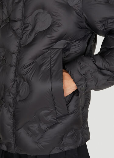 Dolce & Gabbana Quilted Logo Hooded Jacket Black dol0149006