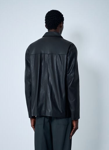 Single-Breasted Leather Blazer Lemaire Single-Breasted Leather Blazer Black lem0162015