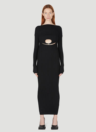Wynn Hamlyn Cut-Out Motif Dress Black wyh0247004