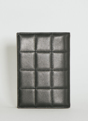 Saint Laurent Matelassé Carré Passport Case Black sla0253144