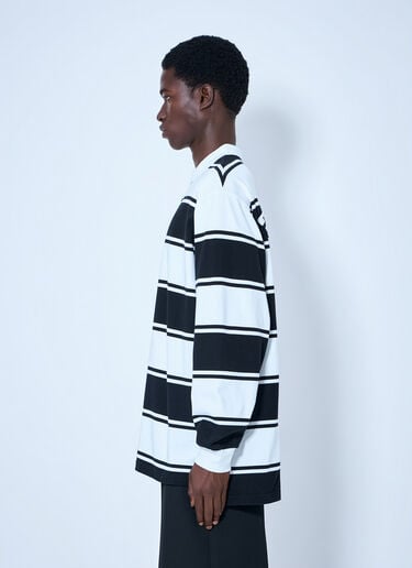 LN-CC® - Balenciaga: 条纹Logo贴片Polo衫 - 黑色 Balenciaga 条纹Logo贴片Polo衫 黑色 bal0165004