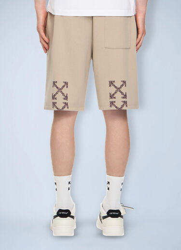 LN-CC® - Off-White: Heraldic Arrow Skate Sweatshort - Red Off-White Heraldic Arrow Skate Sweatshort Red ofw0164116