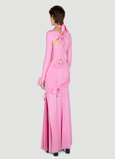 Balenciaga Knot Gown Maxi Dress Pink bal0252056