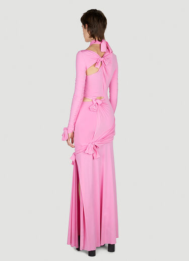 Balenciaga 结饰长袍式长款连衣裙 粉色 bal0252056