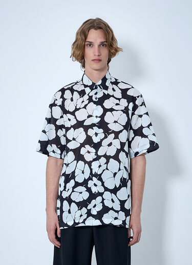Dries Van Noten Floral Short-Sleeve Shirt Black dvn0163010