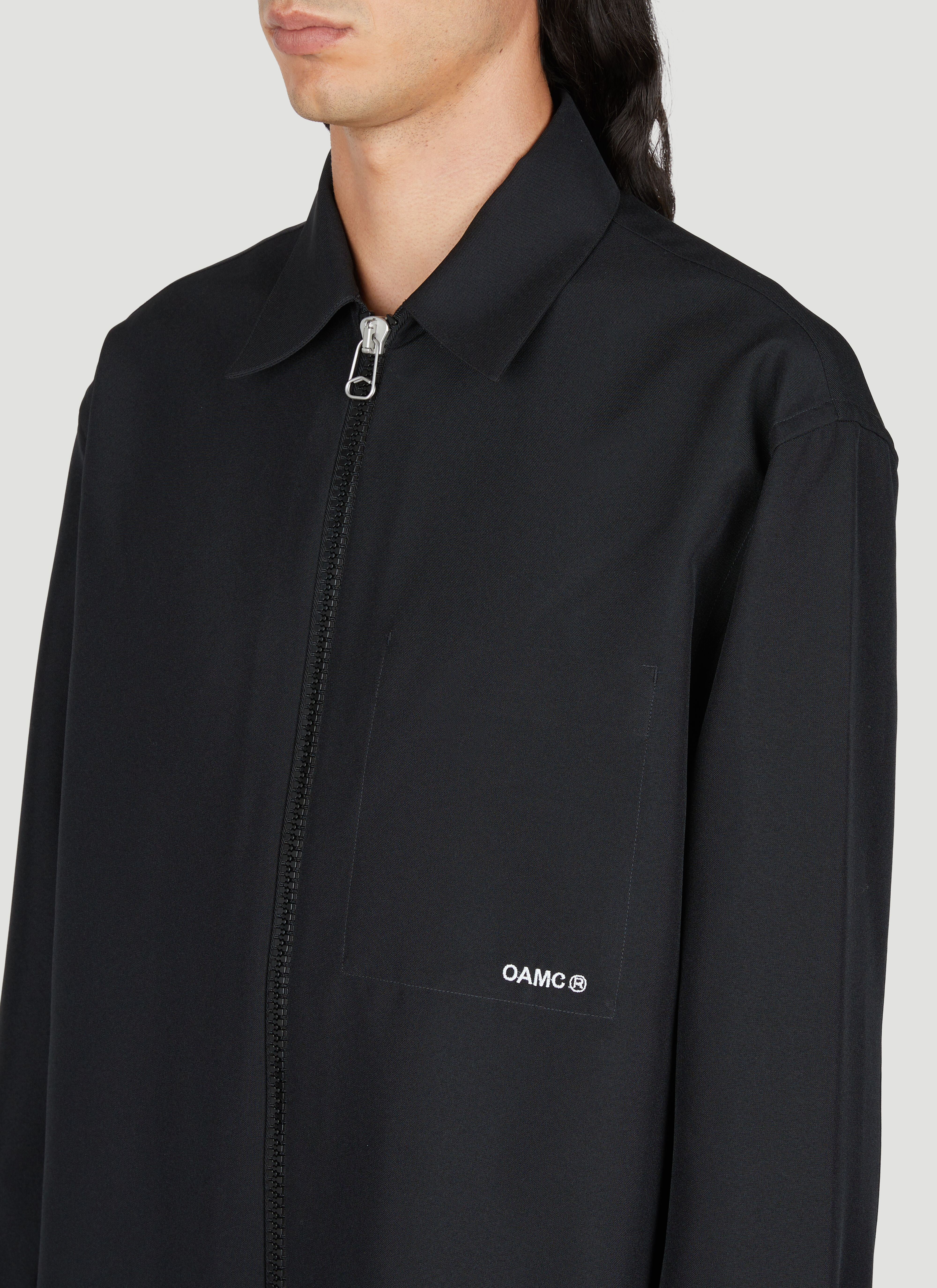 OAMC Men's' Ian Zip-Up Shirt in Black | LN-CC®