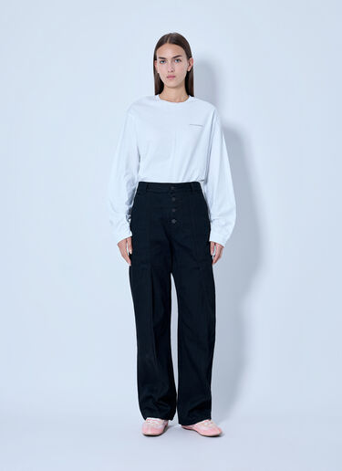 LN-CC® - Cecilie Bahnsen: Lily T-Shirt - White Cecilie Bahnsen Lily T-Shirt White cec0266001