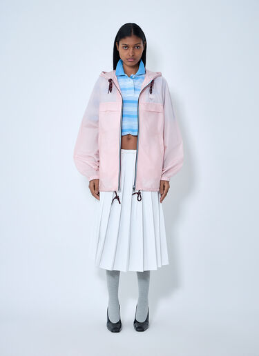 Prada Re-Nylon Hooded Windbreaker Jacket Grey pra0264032