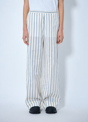 Moncler Striped Trousers White mon0264015