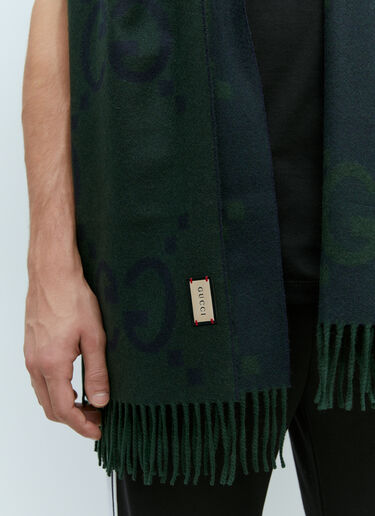 Gucci GG Cashmere Jacquard Scarf Green guc0155104