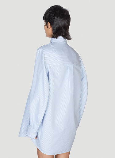 Bottega Veneta Curved Poplin Shirt Blue bov0250059