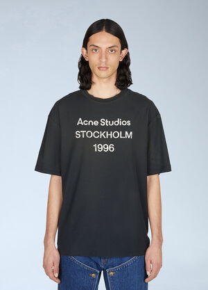 Acne Studios Logo Print T-Shirt Black acn0352007