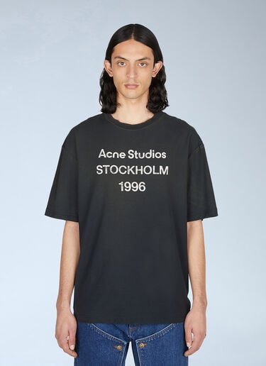 Logo Print T-Shirt Acne Studios Logo Print T-Shirt Black acn0352007