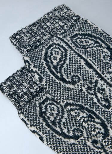 LN-CC® - Dries Van Noten: Paisley Knit Socks - Black Dries Van Noten Paisley Knit Socks Black dvn0265014