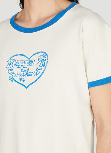 ERL Kappa Sweetheart T-Shirt White erl0152001