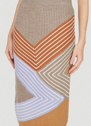 Stella McCartney 3D Stripes Skirt Beige stm0250017