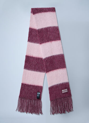 Miu Miu Logo Motif Scarf Red miu0262012