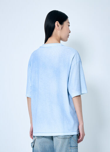 Acne Studios Logo Print T-Shirt Blue acn0259029