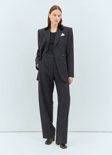 Sportmax Oversized Stretch Wool Pants Navy spx0258013