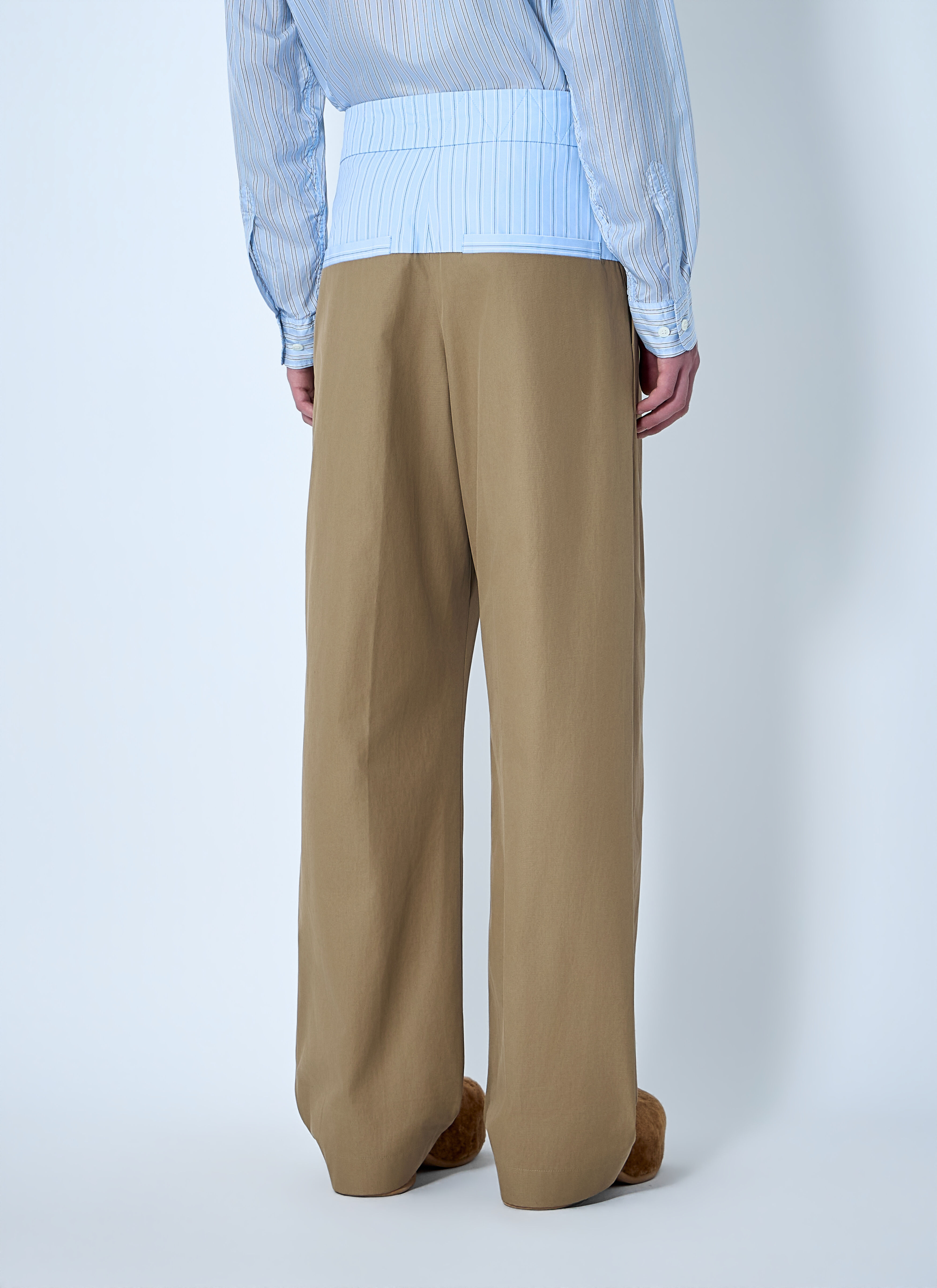 Dries Van Noten Men's' Wide-Leg Trousers with Elasticated