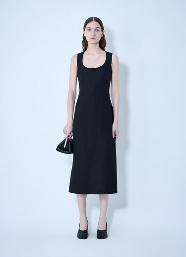 Jacquemus La Robe Tablier Midi Dress Black jac0264013