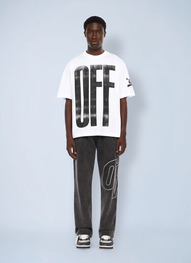 Off-White Big Off Diagonal Skate Logo T-Shirt White ofw0162022
