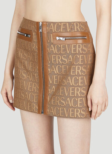 로고 미니스커트 Versace 로고 미니스커트 브라운 vrs0253005