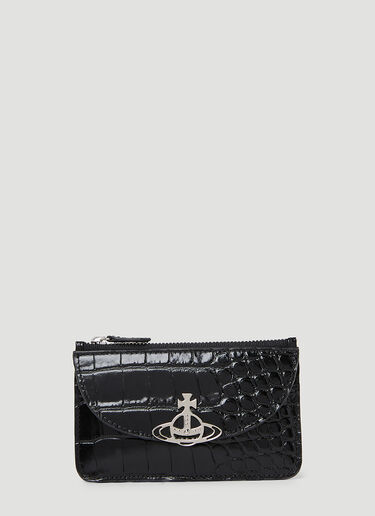 Vivienne Westwood 半月形卡包 黑色 vvw0253036