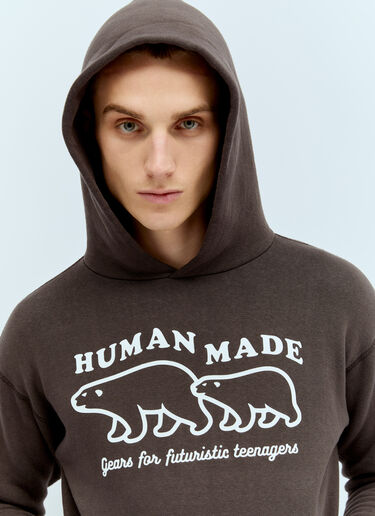 Human Made Tsuriami Hooded Sweatshirt Brown hmd0154010