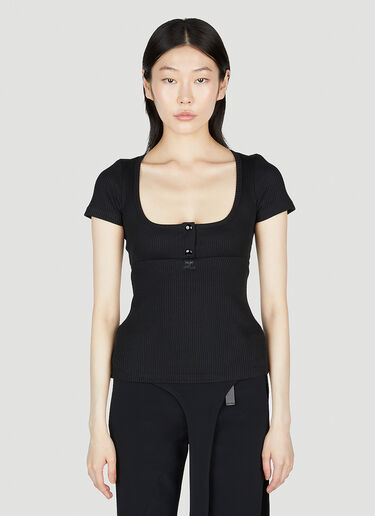 Courrèges Back 90's Top Black cou0252020